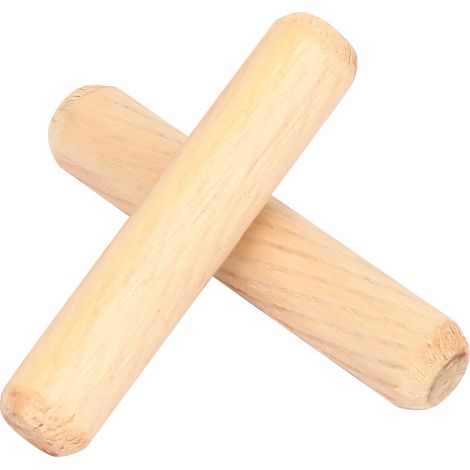 1 paquet de chevilles rondes et rainurées en bois pour le travail du bois (10 x 50 mm) (1/5)