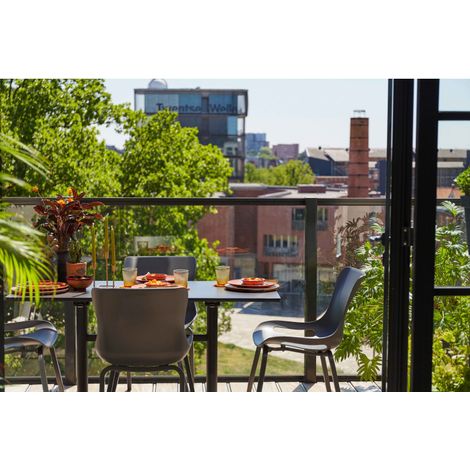Ensemble HARTMAN table SOPHIE Bistro HPL FLIP 138 + 4 chaises SOPHIE Dining - Anthracite (1/2)