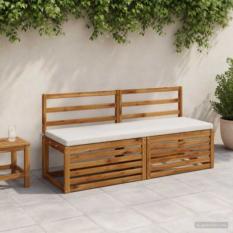 vidaXL 2-Piece Bench Cushions SOEST 2 pcs 100% Polyester White (1/5)