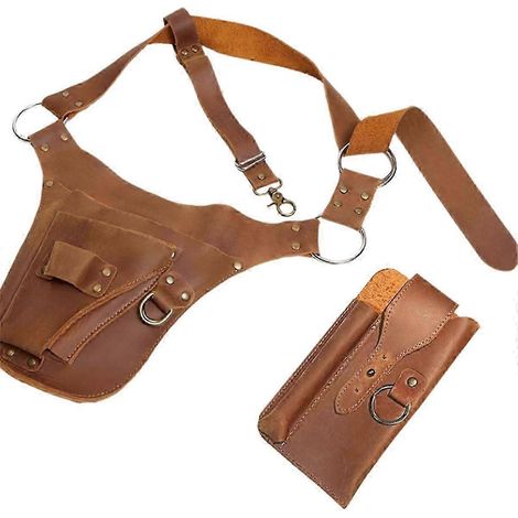 Ceinture porte-outils de jardinage en cuir, ceinture de jardinage, sac à outils de jardinage (1/5)