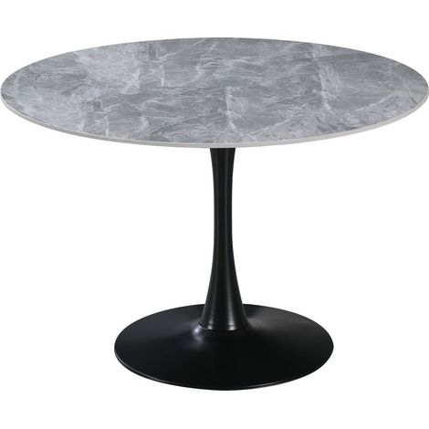 Dimo Parker Tavolo Rotondo D 110 cm Ceramica Grigio Lucido (1/3)