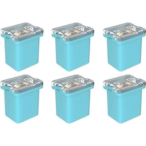 JCASE 6pcs Assorted Box Shape Fuse 12V-24V for Trucks Cars SUV Boat 20A (1/4)