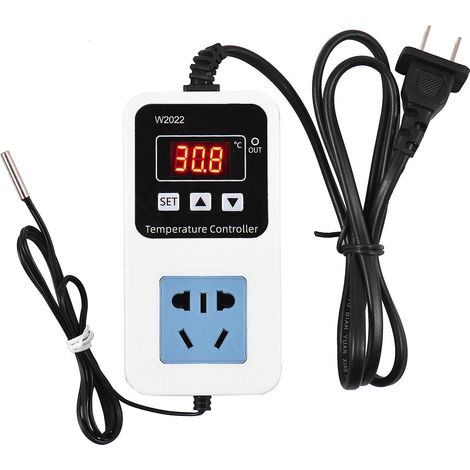 Wandsteckdosen mit elektronischer Temperaturregelung, 110–220 V, 10 A, 1500 W, intelligentes digitales Display