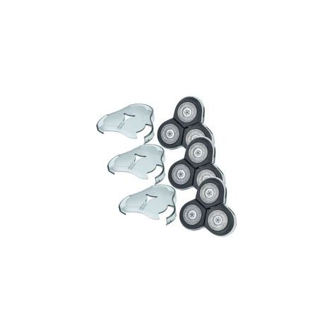 Ersatz-Scherköpfe für Philips S9000 Serie, RQ1251/75/80/60, Schwarz, 3er-Pack-Kompatibles Produkt