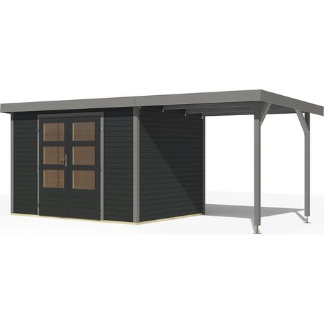 GH Jupiter 4 C anthrazit gralu 302x217x211cm m.Anbaudach 2,35