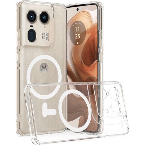 Schutzhülle für Motorola Edge 50 Ultra, Fusion Hybrid, mit MagSafe, transparent (1/5)