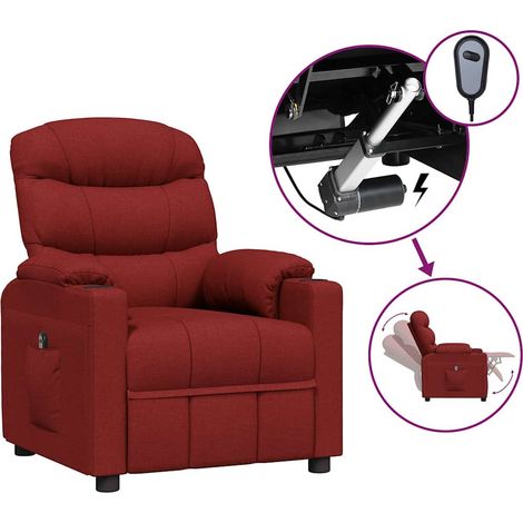 Maison Exclusive - Relaxsessel Elektrisch Weinrot Stoff (1/5)