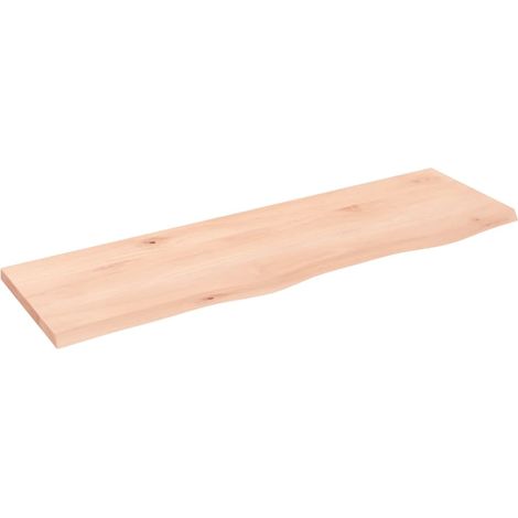 Étagère murale  Étagère flottante 100x30x2 cm bois de chêne massif non traité (1/5)