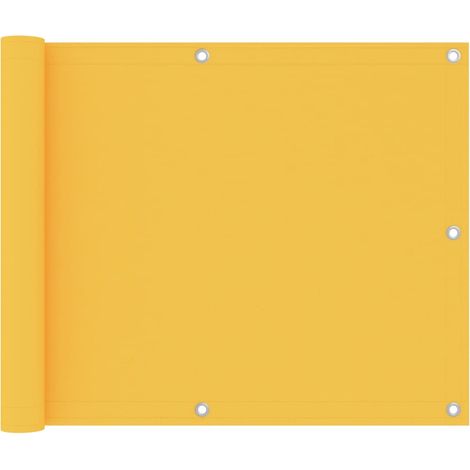 Balcony Screen Yellow 75x400 cm Oxford Fabric vidaXL