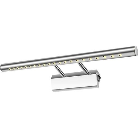 Lampe Salle de Bain Mirroir LED 5W Applique Murale Lumière Tableau étanche IP44 Réglable 180°avec Interrupteur en Acier Inoxydable éclairage Décoration Meuble WC Toilette Maquillage 40cm-Fei Yu (1/5)