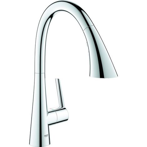 Mitigeur d'évier Zedra 32294 extensible 3-faisceau-Douche de rinçage chromé