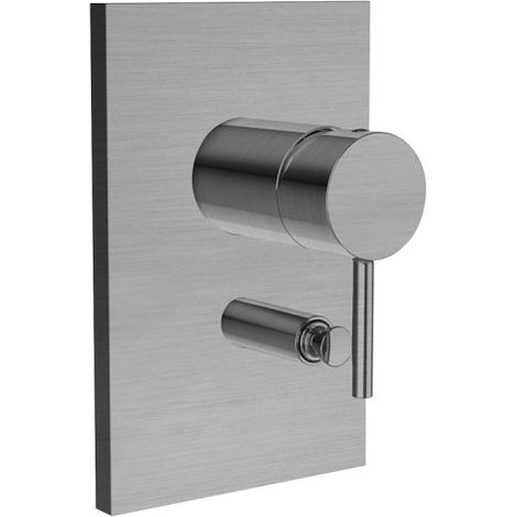Façade de douche mitigeur avec inverseur Phi Metal Brossé - CRISTINA ONDYNA PH68977
