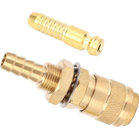 Adaptateur de gaz refroidi à l'eau, raccord rapide en laiton pour torche de soudage MIG/TIG PTA DB 8 mm/0,31 po (1/5)