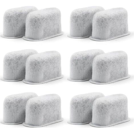 Lot de 12 filtres à eau à charbon de rechange compatibles pour cafetières – Compatible avec toutes les machines à café