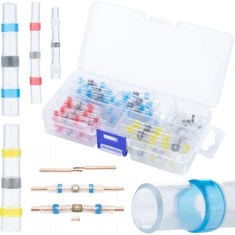 Set di tubi termorestringenti con stagno, 100 pz. nell'organizzatore