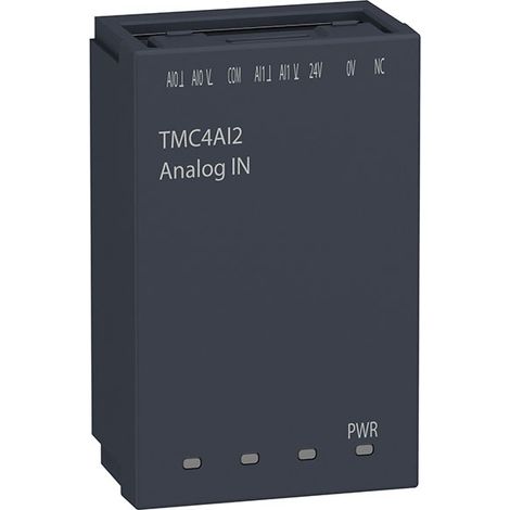 Modicon M241, module 2 entrées analogiques, tension 0-10V, courant 0/4-20mA - TMC4AI2