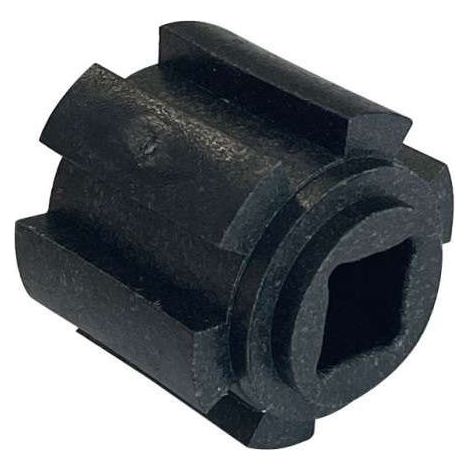 Nabe für Rollladenwinde, 27-mm-Klauenkupplung (Außengewinde), 10-mm-Vierkantausgang, verstärkter schwarzer Kunststoff, ZF-Endkappe zum Öffnen und Schließen von Fensterrollos (1/2)