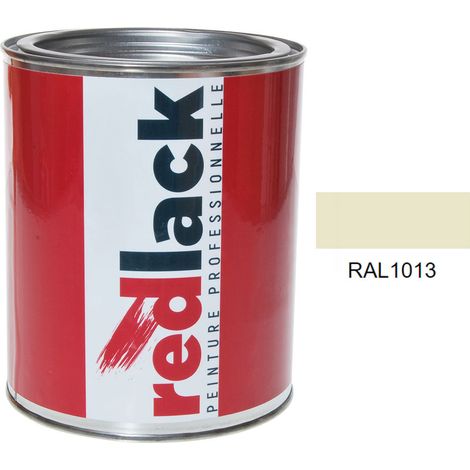 Dose 1L Lack Mehrzweckfarbe – RAL 1013 – Perlweiß – Glanz – für verschiedene Oberflächen – Redlack