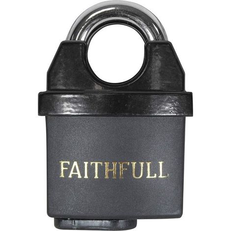 Faithfull PVC Coated Brass Padlock, 50mm, Model FAIPLB50WP (1/5)