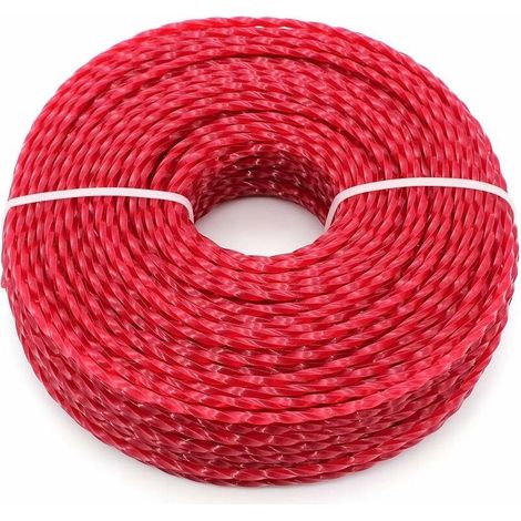 Fil pour débroussailleuse nylon 3.0 mm – Longueur 15 m – Haute visibilité et agressivité – Compatible avec têtes à 2 ou 4 lignes - 3mmx15m (1/5)