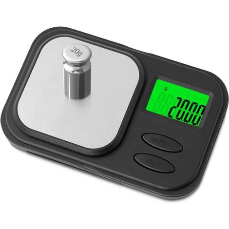 Balance électronique de précision pour bijoux, 0,01 g pour résolution jusqu'à 500 g, balance portable multifonction avec écran LCD, 8 unités commutables G/gn/ct/oz, pour peser l'or (1/5)