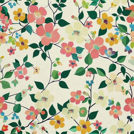 Tela decorativa para exteriores Oxford - Motivo primaveral I DX7497 (1/5)