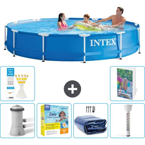 Intex Piscine Tubulaire Ronde - 366x76 cm - 7-pièces  S184 (1/5)