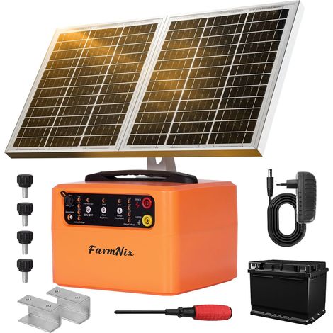 Clôture Électrique Solaire 48 KM, 6–12 KV, 0,3–1,5 J (1/5)