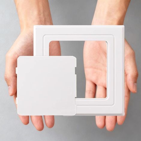 Panneau d'accès autocollant 250x250mm – Blanc – Pour mur et plafond – Autoadhésif sans outil – Idéal pour inspection plomberie, câblage, gaines (1/5)