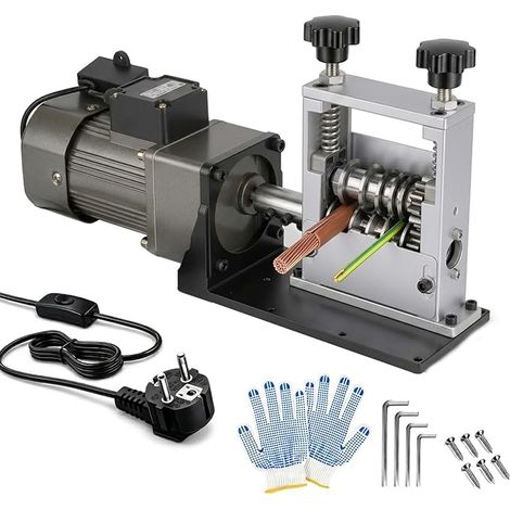 Electric Cable Stripper, 60W Automatic Cable Stripper with 6 Holes for Copper Wire 3-17 mm Stripping Tool for Metal Recycling Stripping Pliers Copper Denuder Machine (1/5)