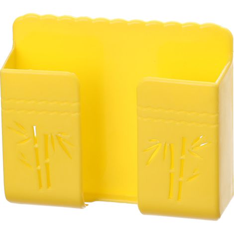 Support mural pour téléphone, fixation adhésive sans perçage, en ABS, idéal pour la recharge à la table de chevet ou dans la salle de bain. (1/5)