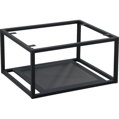 Mob-In – Structure métallique noire mat à suspendre – pour plan de toilette 60 cm – support pour vasque et serviettes – design moderne