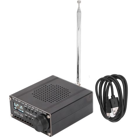 Tragbarer USB-Scanner-Radioempfänger für AM, LW, MW, SW, SSB und LSB mit ATS-20 Antenne und Si4735