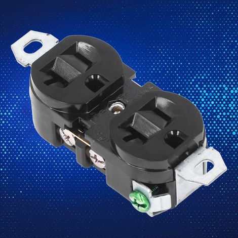 Prise Double Industrielle Américaine 20A 125V pour Générateur et Applications Électriques (1/5)