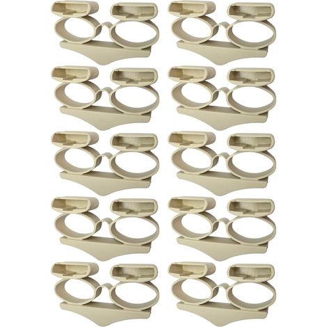 10x Embout support de latte suspendu double court 38 x 8 mm en élastomère pour sommier cadre bois Embout Lit Meuble Fixation Tenon, Beige (1/5)