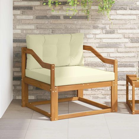 Outdoor Mittelsofa Massivholz Akazie Natur