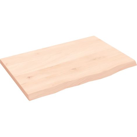 Étagère murale Étagère flottante 60x40x2 cm bois de chêne massif non traité (1/5)