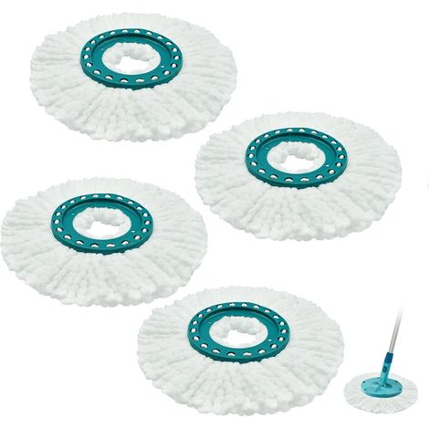 Têtes de Rechange Balai Serpillère Compatible avec Leifheit Clean Twist Disc Mop, Chiffons de Franges de Remplacement en Microfibres (1/5)
