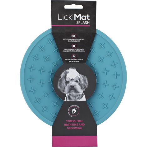 LickiMat Splash - Schleckschale aus Naturgummi für Hunde und Katzen - türkis - 20 cm (1/5)