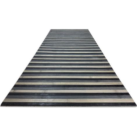 TAPIS de CUISINE WOODY en BOIS de BAMBOU NOIR GRIS DÉGRADÉ toutes les mesures Cm. 50x75 (1/5)