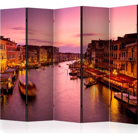 Paravent 5 Volets "City of Lovers, Venice By Night II" 172x225cm (1/2)