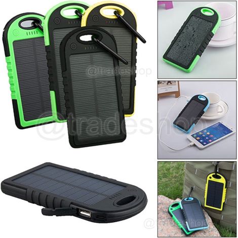 Chargeur De Batterie Solaire Externe étanche Banque D'énergie 8000mah Solaire Aps (1/2)