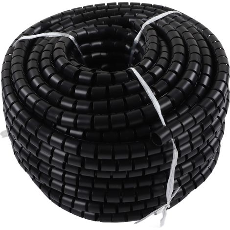 Gaine protectrice de câbles résistante à l'usure, acide et alcaline, tube d'enroulement noir pour fils, diamètre 28mm, longueur 40m. (1/5)