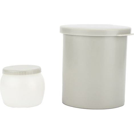 Secchio di plastica per lavare i pennelli, contenitore per colori facile da trasportare con lattina di olio a doppia clip, ideale per studenti d'arte e pittori. (1/5)