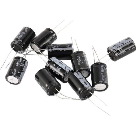 2024 10 condensateurs électrolytiques en aluminium 1000 µF 35 V 13 mm x 21 mm (1/5)