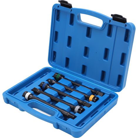 Lot de 5 rallonges pneumatiques limiteur de couple 1/2 pouce, accessoires universels pour outils à air comprimé et clés à choc (1/5)
