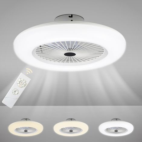 Deckenventilator mit Beleuchtung und Fernbedienung, Dimmbar Deckenlampen für Wohnzimmer Esszimmer Schlafzimmer (1/5)