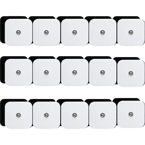 Electrodos reutilizables, autoadhesivos, aptos para fisioterapia, 30 unidades (15 pares). (1/2)