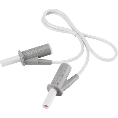 VOLTCRAFT MSB-501 Puntali di sicurezza [Spina a banana 4 mm - Spina a banana 4 mm] 0.50 m Bianco 1 pz. (1/4)