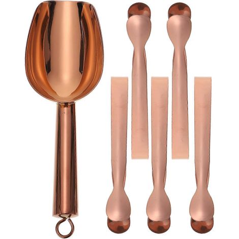 ensemble de pelle à glace en acier inoxydable, pinces de service pour aliments, pinces de cuisine de restaurant-19.00X5.80X3.00CM-Golden (1/3)